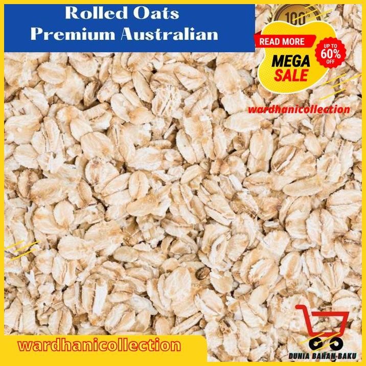 

ROLLED OATS PREMIUM SUPER AUSTRALIA HALAL/ OAT UTUH PREMIUM 500 / 1 KG BEBAS ONGKIR !!
