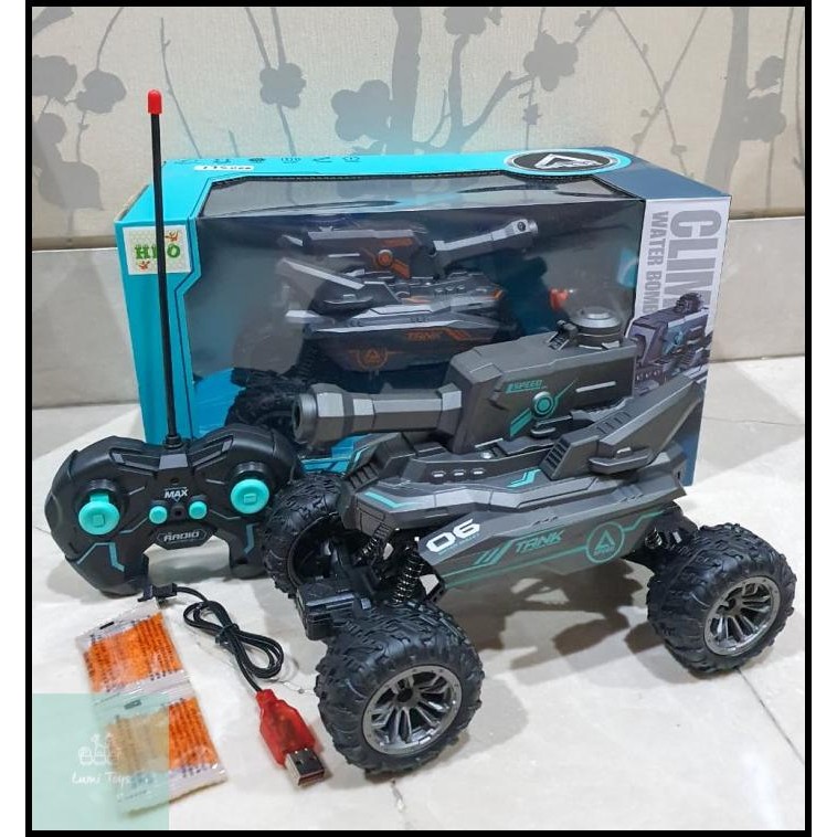 Mainan Rc Remote Control Mecha Tank Bisa Nembak Baterai Charge 318-4