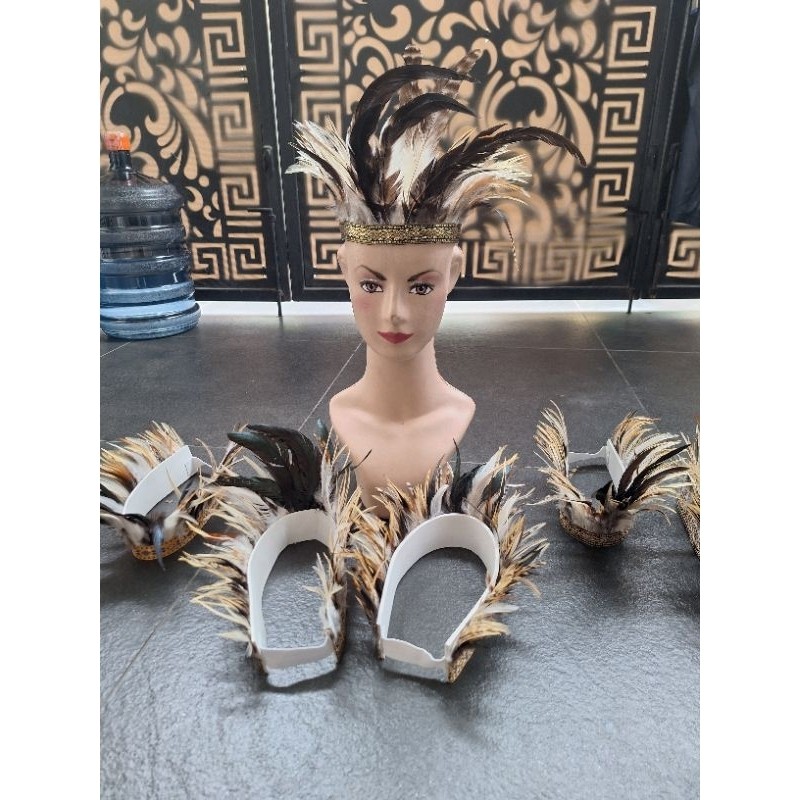 Lingeri Hot Wanita Aksesoris bulu - bulu baju adat / bulu dayak / bulu adat papua