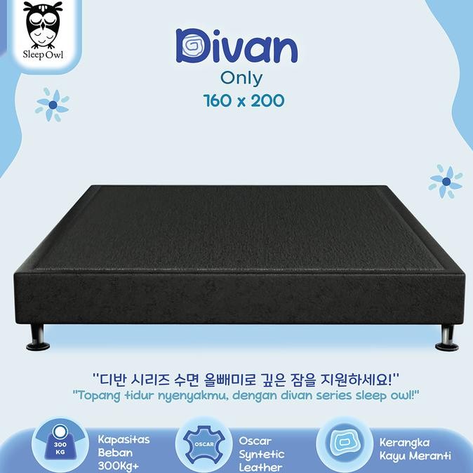 Dipan divan tanpa sandaran untuk springbed atau kasur (160x200)