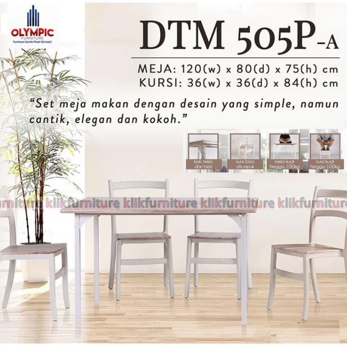 DTM 505 Meja Makan Minimalis 4 Kursi