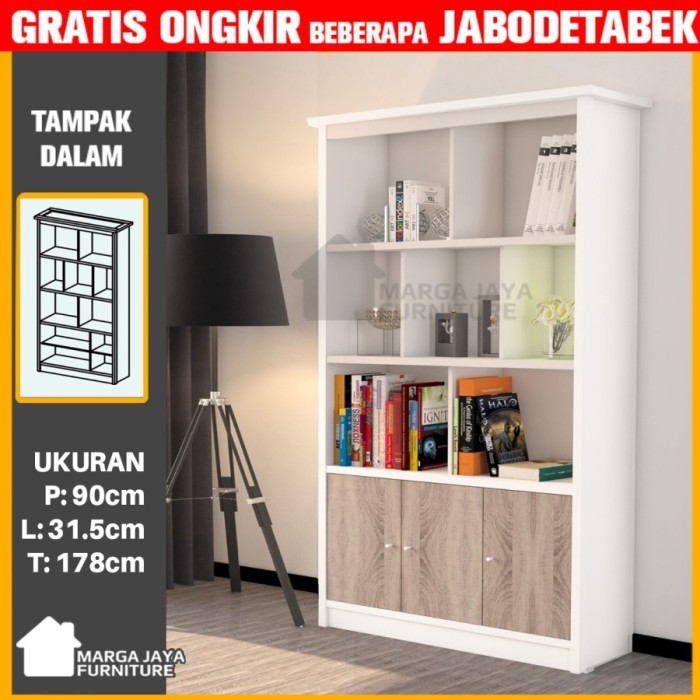 

rak buku tingkat JUMBO book shelf lemari serba guna modern minimalis