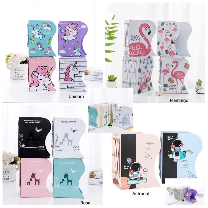 

Sandaran Buku Book End Book Holder Pembatas Buku