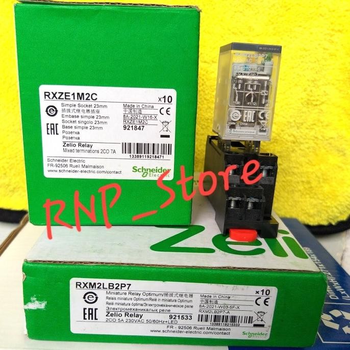 Promo Relay Schneider RXM2LB2P7 RXM 230 VAC + socket COD