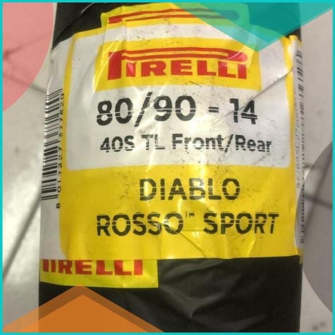 ban luar tubeleess 80 90 14 diablo rosso sport pirelli 07D35Z4 BU
