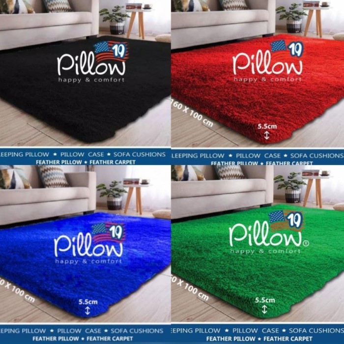 TERLARIS Karpet bulu Rasfur Pillow 160 x 100 Ori Lembut Tebal
