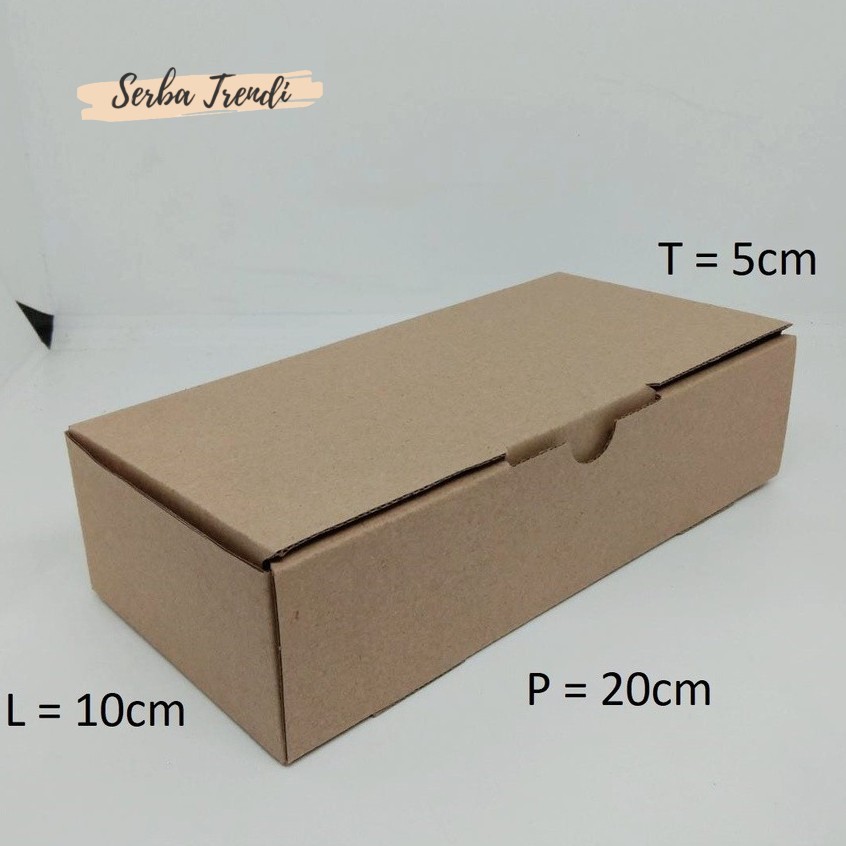 

KARDUS DIE CUT 20X10X5 CM 10PCS E FLUTE COKLAT TEBAL