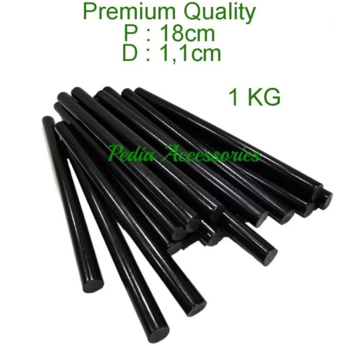 Promo 1KG HITAM Isi LemLilin Tembak GlueGun Besar LemLilin Bakar 18cmx1,1mm  COD