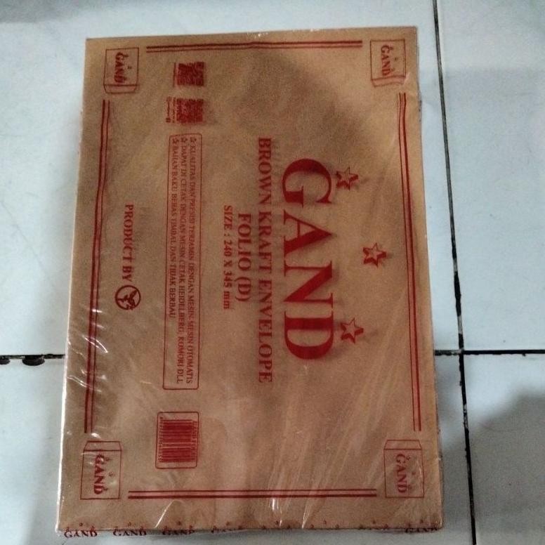 

GHT Amplop Coklat F4/ Folio 240 x 345 mm isi 100 Lembar