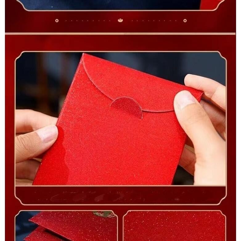 

GHT Elloise Angpao Imlek Pendek Tahun Snake Ular 2025 Tebaru 6pcs amplop tahun baru Angpau Sanggit Wedding New EA111 amplop/angpao ular/angpao ular 2025/angpao imlek 2025