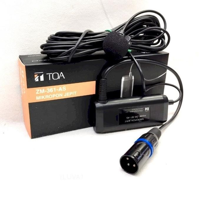 Mic imam jepit clip on Toa jack Xlr Male