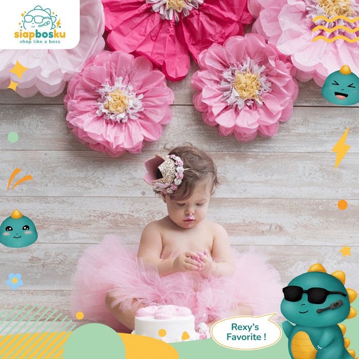 Properti Foto Bayi Mahota Bayi Perempuan Newborn 1 Tahun Flanel Crown