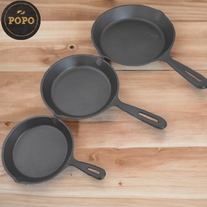 Cast Iron Skillet Pan Hot Plate Steak 16 20 24 Cm Bake Oven