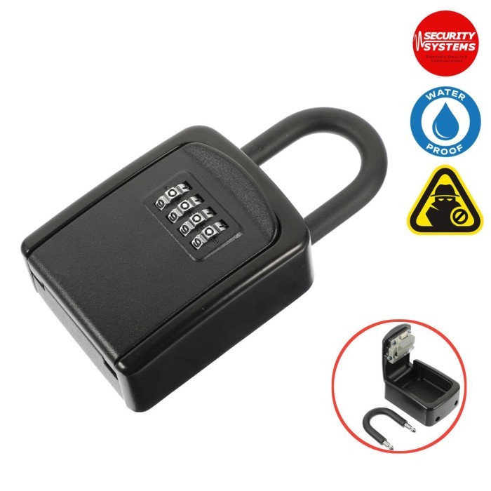 Gembok pintu pagar brankas rumah 4 password + tempat kunci