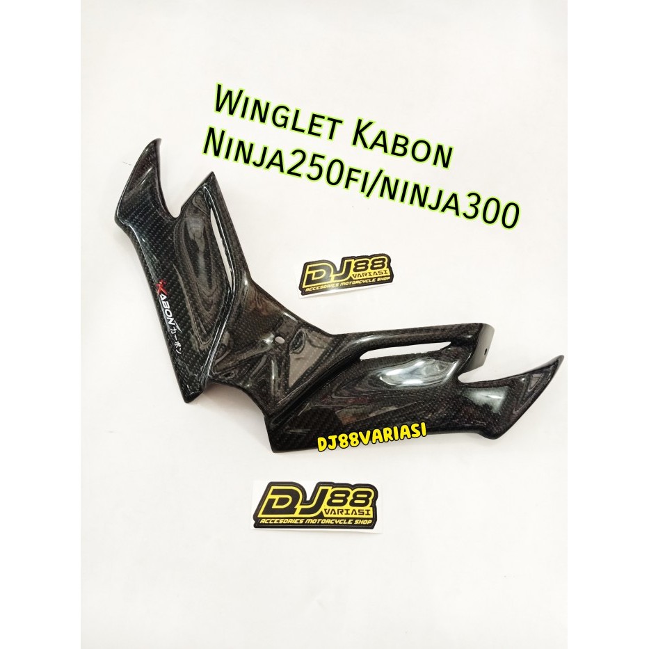 New Winglet Kabon Ninja 250 Fi Old Winglet Carbon Kevlar Ninja250Fi 300