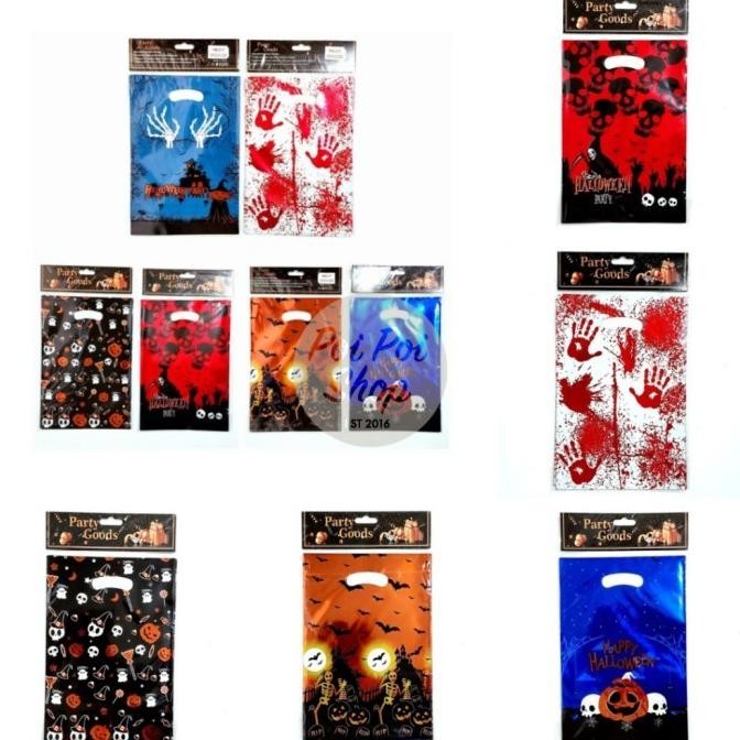

paling diminati] Kantong Halloween Bag Souvenir Permen Candy Gift Packaging Dekorasi Pesta Party Seram Hiasan Murah Bagus Kualitas Terbaik
