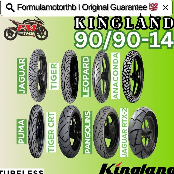 Ban Tubeless Kingland 90/90-14 - Ban Belakang Motor Beat Vario Ring 14 Stok Terbatas