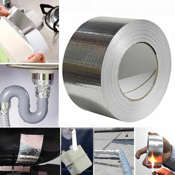 Promo Lakban Aluminium / Lem Anti Bocor Pipa Air Semen Besi Kayu Flex Tape COD