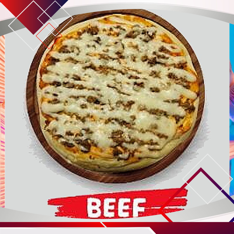 

Pizza Gaza Frozen Medium Beef Ukuran 20cm .