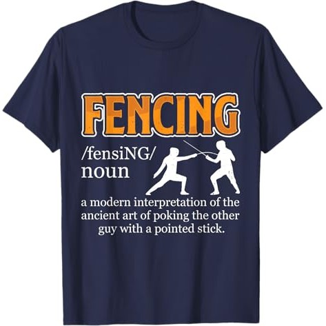 Custom！Ramadan gift gerakan Kaos Pria distro Dictionary Fencing Definition Funny Fencing Fencer 2025