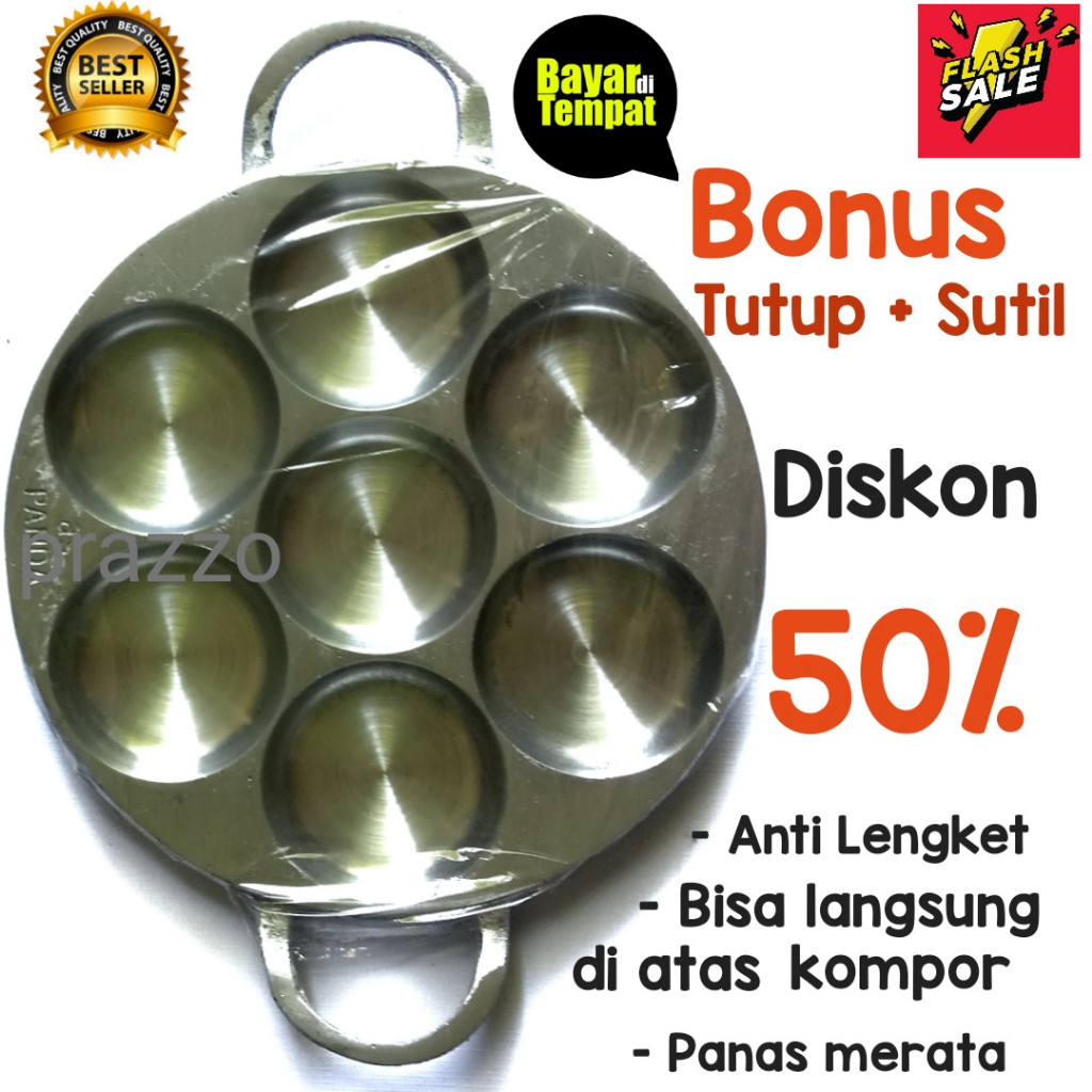 Kebutuhan Dapur Cetakan Kue Lumpur Bikang Martabak Mini Cilor Maklor Kamir Free Tutup dan Sutil