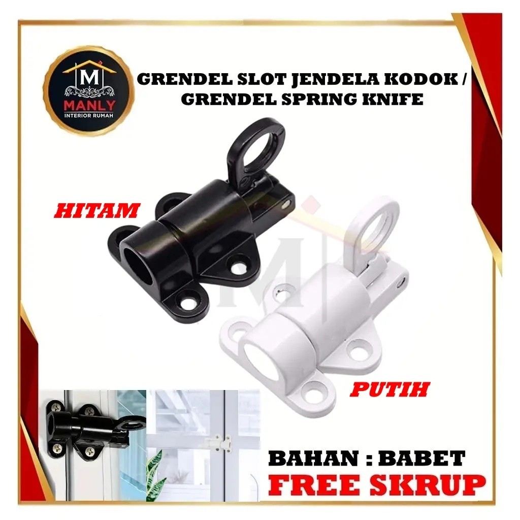 Kebutuhan Dapur Grendel Spring Knife Knip Bulat Kunci Jendela Aluminium Grendel Slot Jendela Grendel