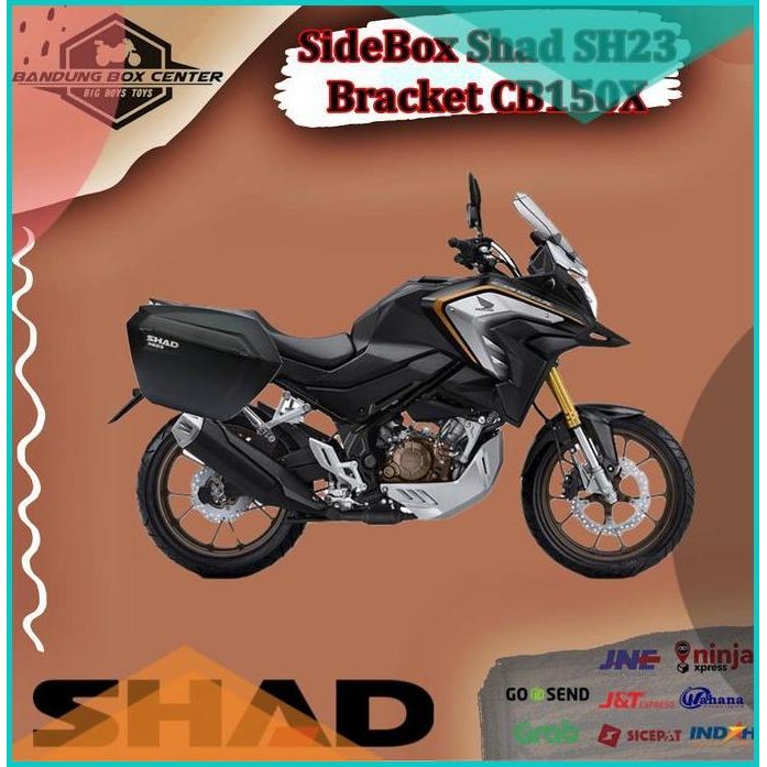 Paket Box Motor Box Shad SH23 Sidebox Bracket 3P System Honda CB150 X