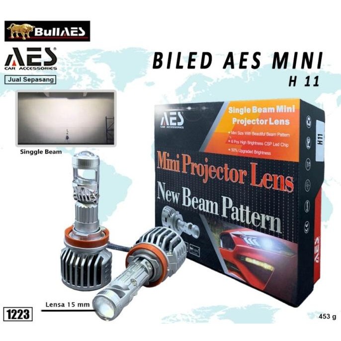 Biled AES Laser Mini 9005 9006 H11 H7 New Beam Patern Merk AES