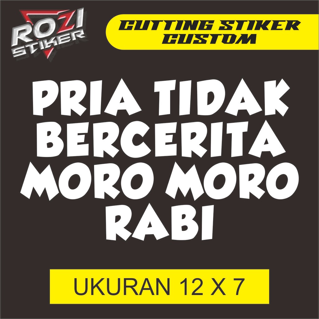 

STIKER CUTTING PRIA TIDAK BERCERITA