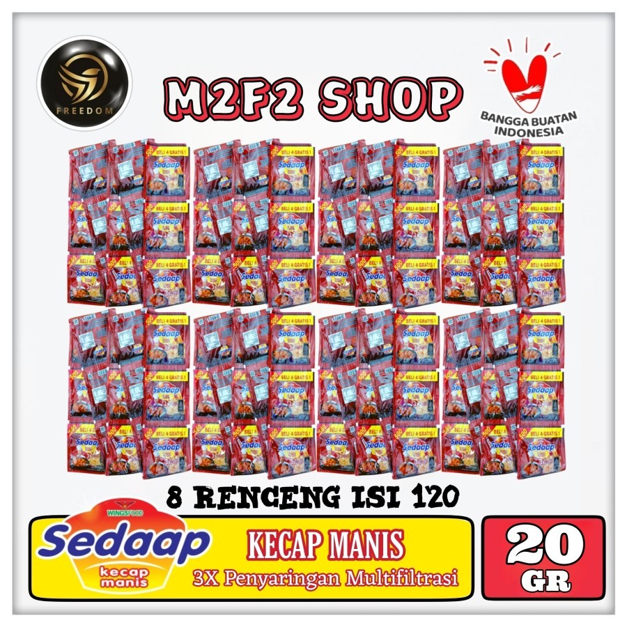 

Sedaap Kecap Manis Original Sachet - 20 gr (Kemasan 8 Renceng)