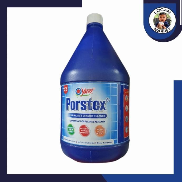 Promo Yuri Porstex Biru 2 Liter 2000Ml Pembersih Lantai Keramik Kamar Mandi