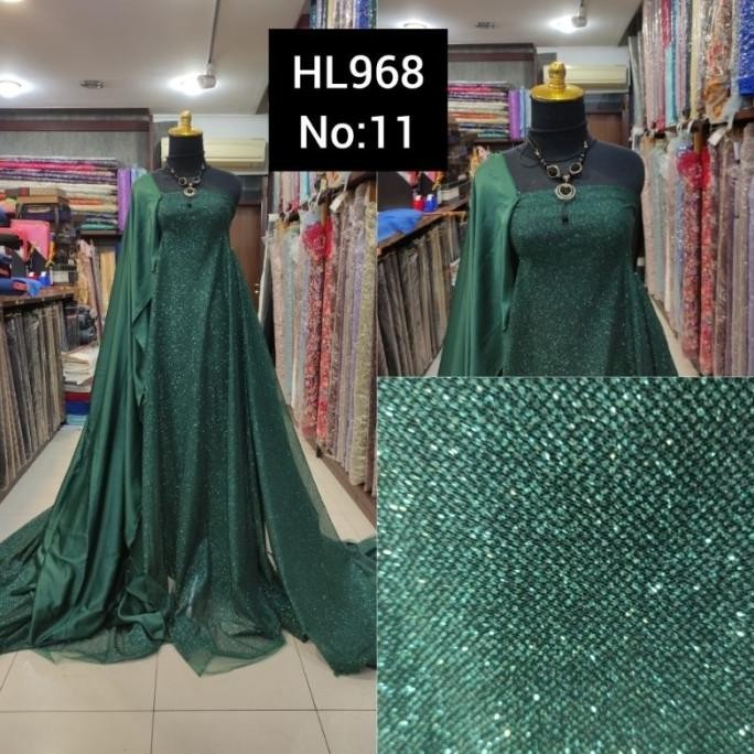 ] kain Tile Kristal Sugar Candy HL968 No:11 Hijau Botol