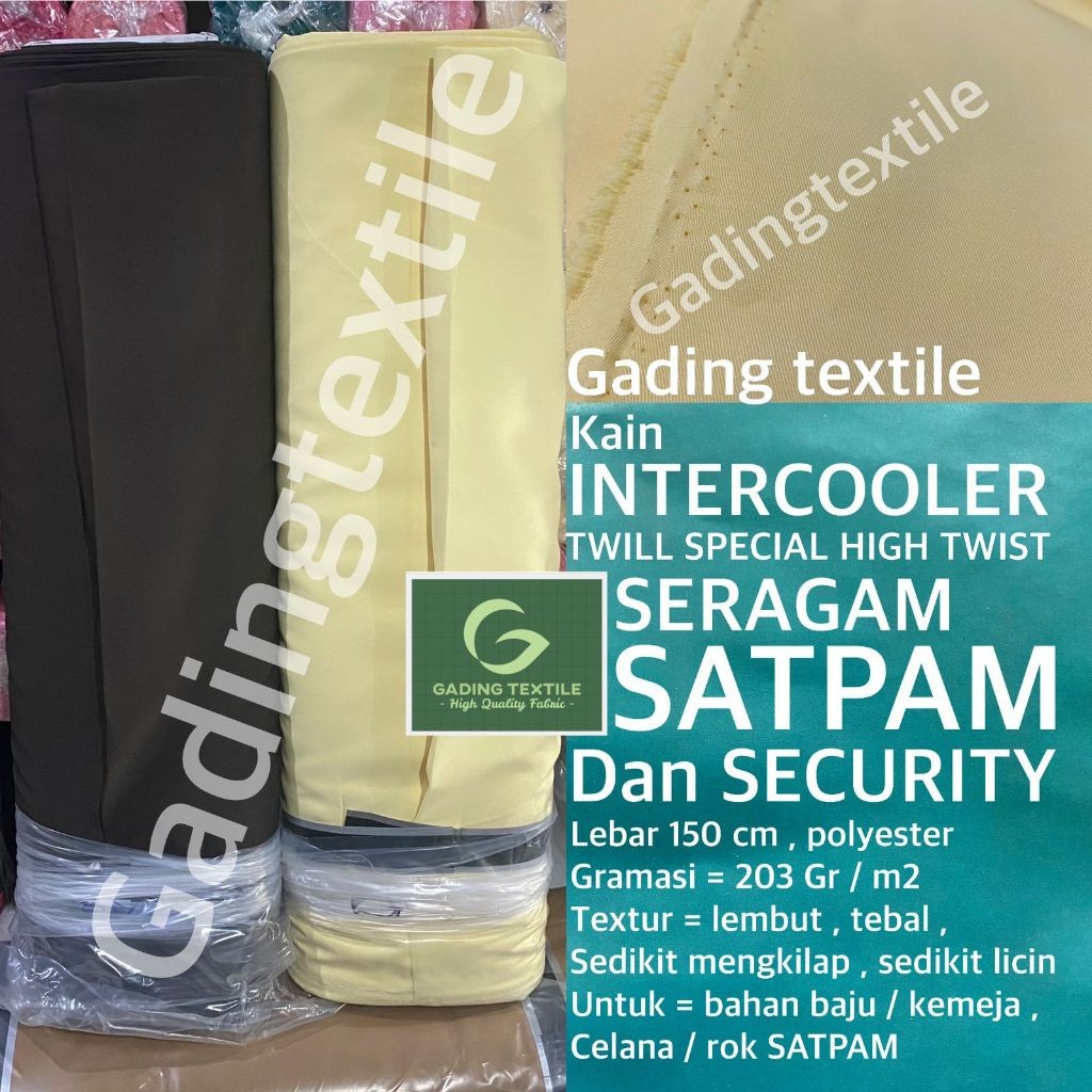 Baju Seragam ( per setengah meter ) Kain seragam SATPAM SECURITY twill drill high twist INTERCOOLER