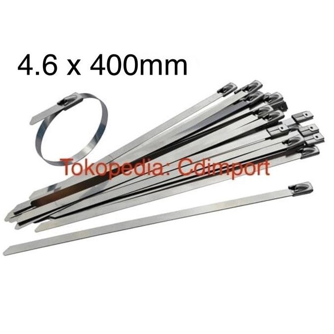 

TERLARIS - Stainless Cable Ties - Kabel Tis Stainless 4.6 x 400 mm 40 cm - 100pcs