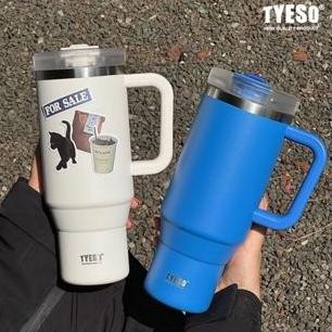 tyeso jumbo tumbler gagang stainless 1200ml / tumbler tyeso ukuran besar / tyeso tumbler handle port