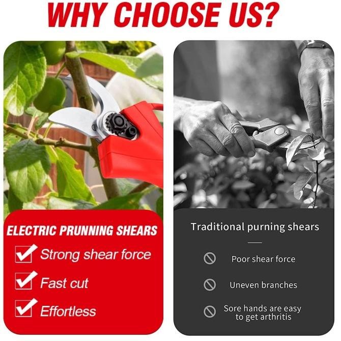 Electric Gunting Rumput Gunting Pohon Ranting Gunting Pangkas Listrik