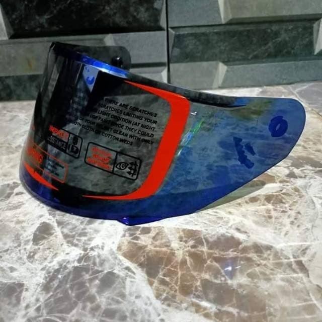 Flat Visor Iridium Blue/Silver Buat Helm Nhk Gp1000 / Nhk Gp Tech /