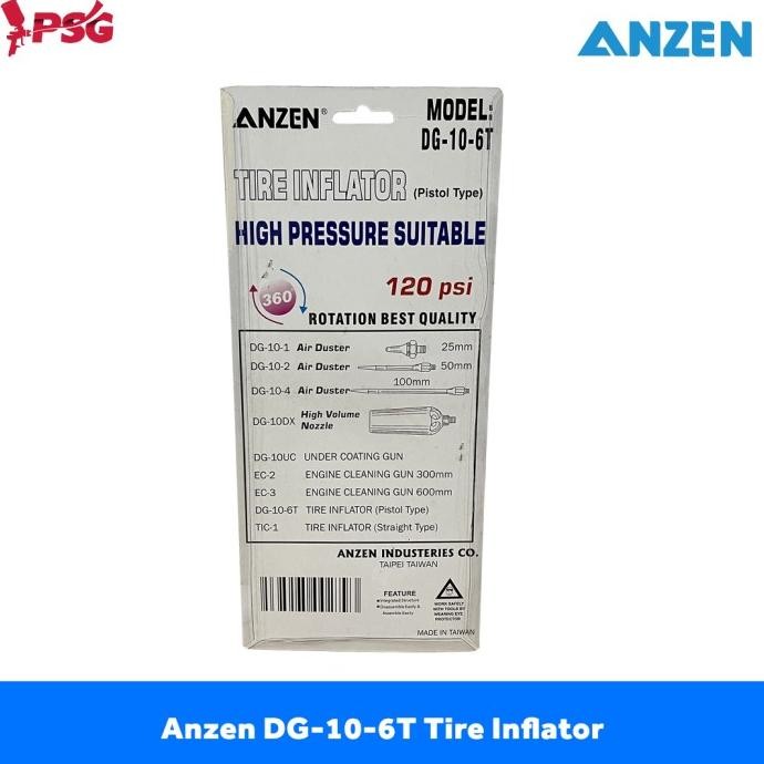Anzen Dg-10-6T Pistol Type Tire Inflator Original Dan Terpercaya