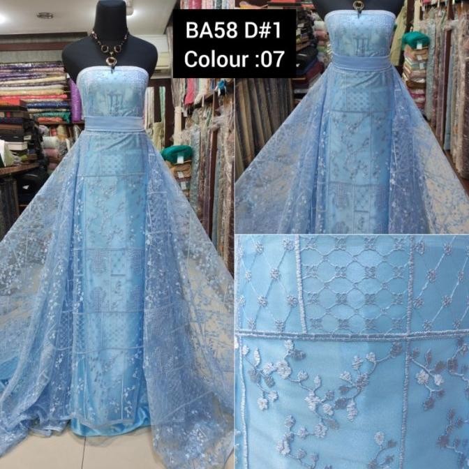 :<:<:<:<] Kain Tile Brokat Etnik Sapto/Sumba BA58 D#1 Ice Blue