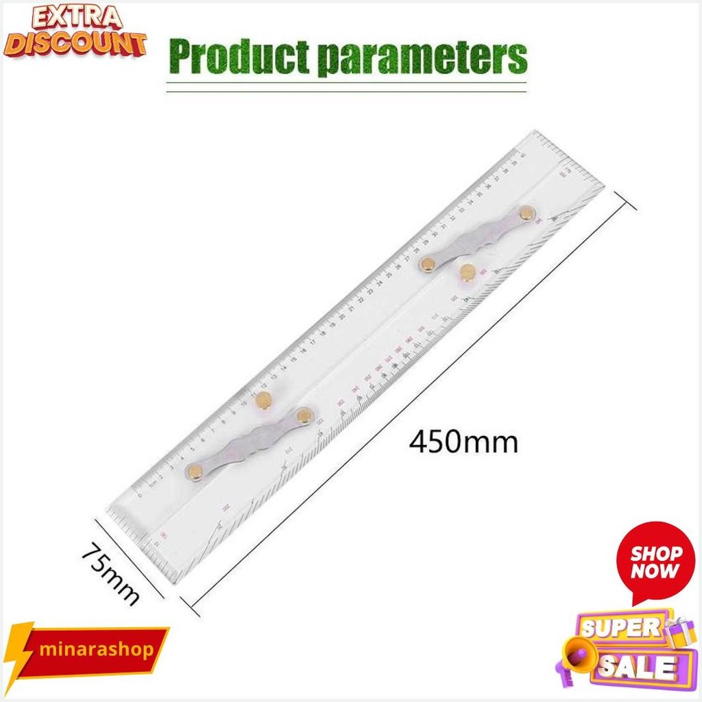

Mistar Jajar / Parallel Ruler Peta Navigasi Laut Marine Navigation Penggaris Paralel 450Mm 600Mm Termurah Banget