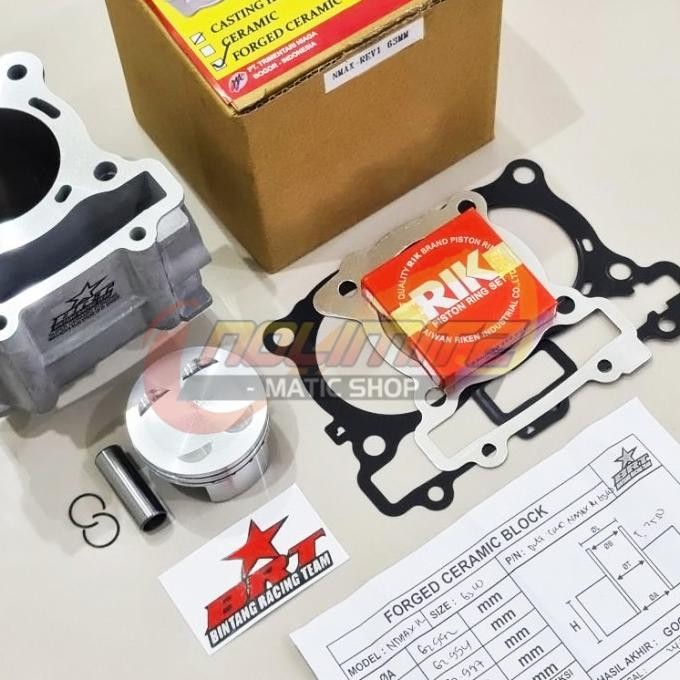 BLOK MESIN BRT BORE UP PISTON 63MM NMAX AEROX LEXI WR XSR R15 VIXION TERSEDIA