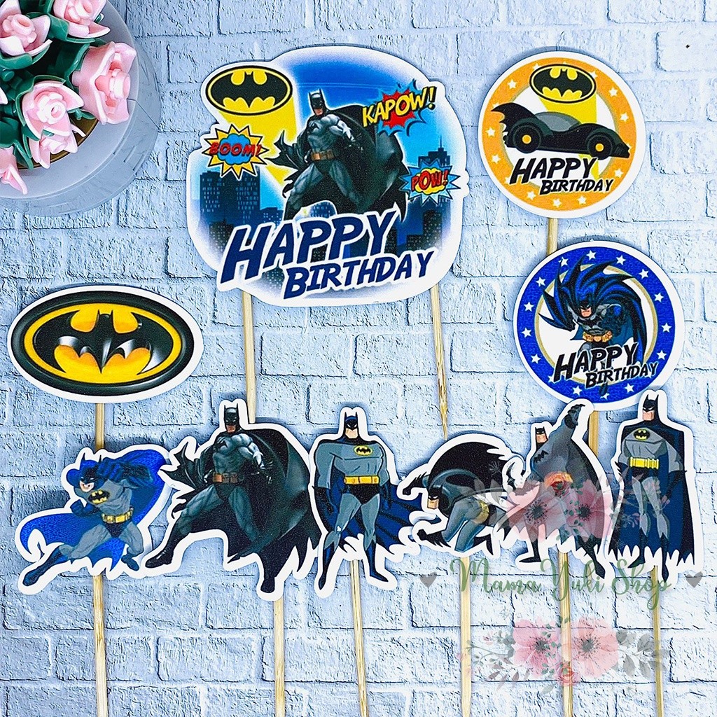 Topper Cake Hiasan Kue Ulang Tahun Anak BATMAN