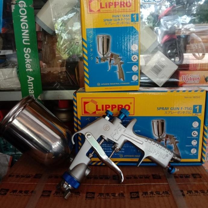 

SPRAYGUN LIPRO F75G TABUNG ATAS ALAT SEMPROT CAT ORIGINAL