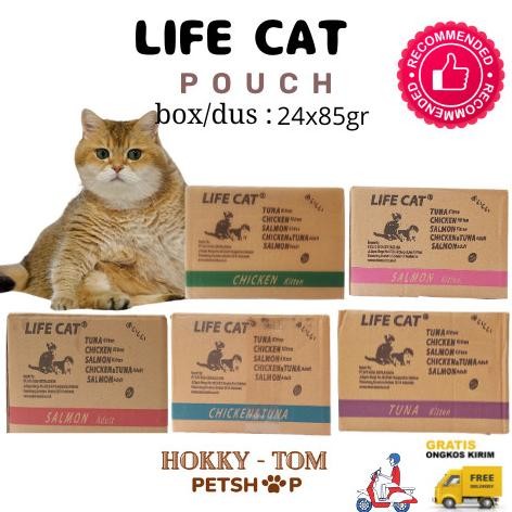 

LIFE CAT POUCH MAKANAN KUCING BASAH 1 DUS BOX 24 X 85GR WET CAT FOOD ORIGINAL