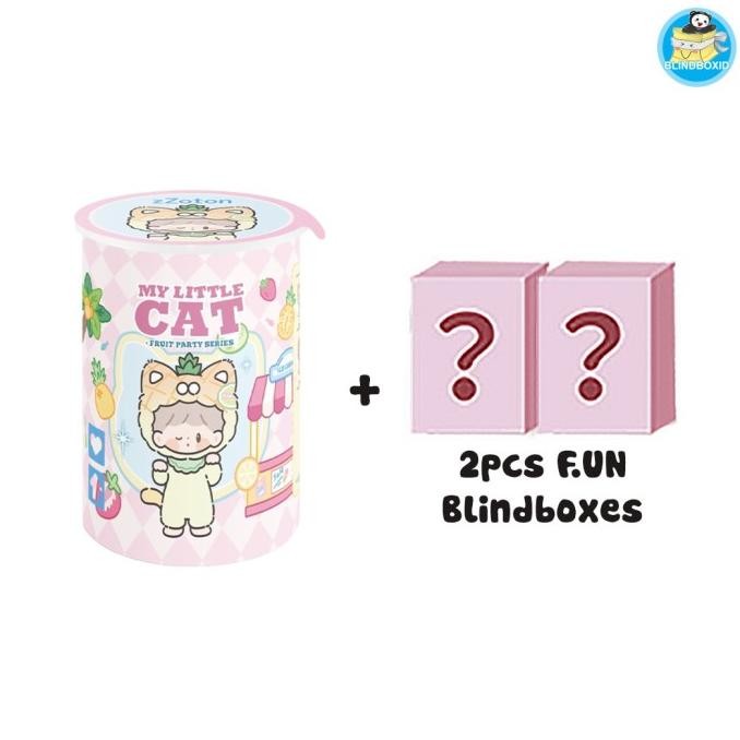 

F.UN - ZZOTON MY LITTLE CAT FRUIT PARTY SERIES - 1PC FRUIT PARTY + 2PCS F.UN RANDOM BLINDBOX ORIGINAL