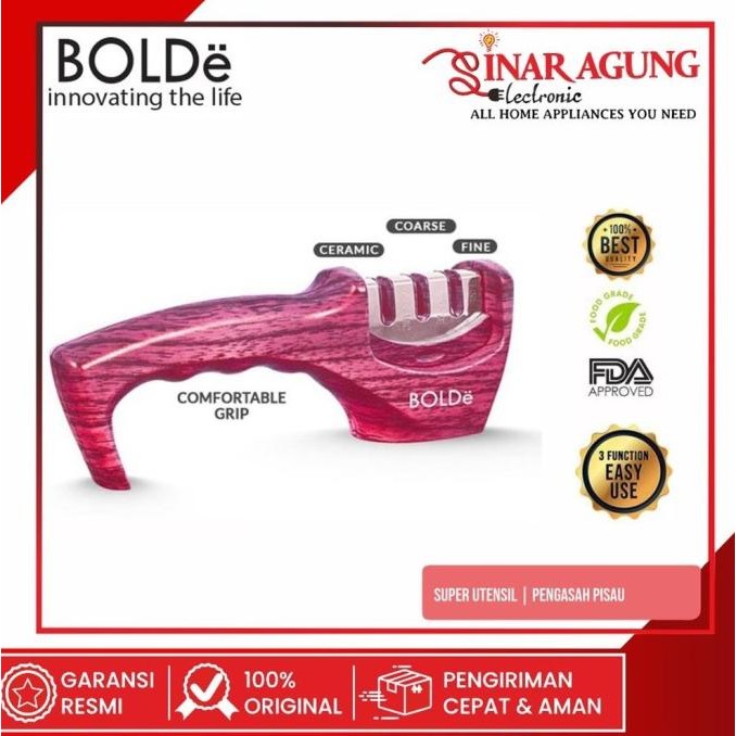 

Berkualitas BOLDe Super Utensil Pengasah Pisau / Knife Sharpener PINK 100% ORI