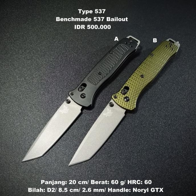 

Berkualitas Pisau Outdoor Benchmade 537 Bailout