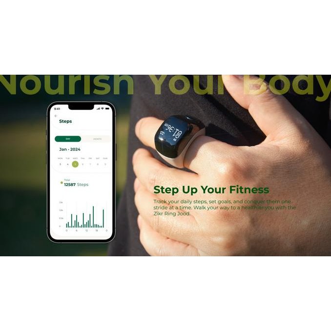 Iqibla Zikr Ring JOOD / Iqibla Zikr Smart Ring JOOD J01E Cincin Tasbih Digital Original Iqibla Cinci
