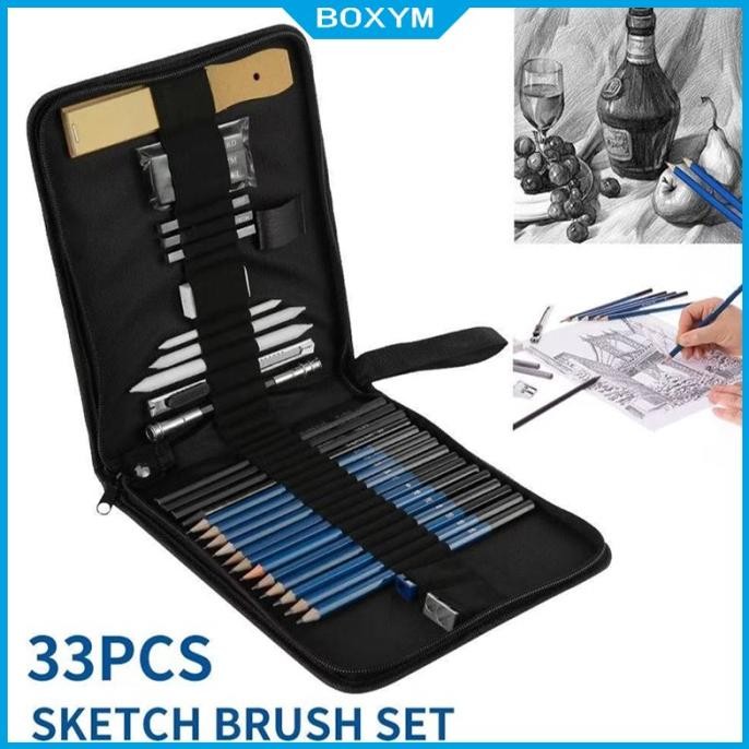 

Berkualitas Sketch Pensil Pisau Penghapus dan Pensil Gambar untuk 33 PCS Set