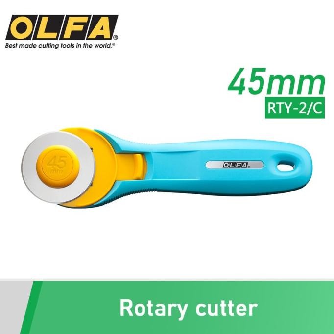 

Berkualitas Pisau Pemotong Kain Olfa Rotary Cutter 45mm RTY-2/C BLUE - Splash Aqua